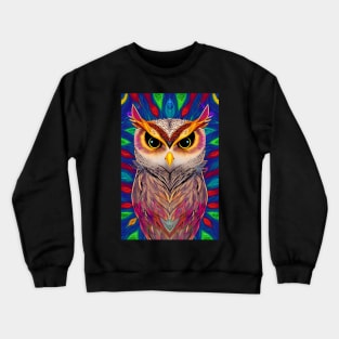 Colourful owl design Crewneck Sweatshirt